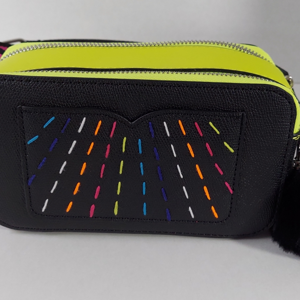 Crossbody Camera Handbag Black Multi